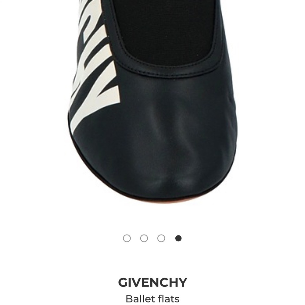 Givenchy ballet flats black logo used size 6
